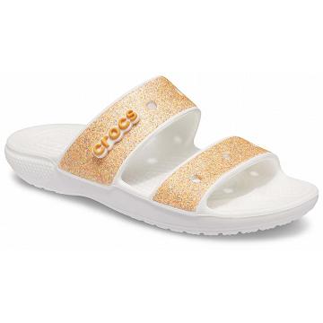 Crocs Classic Glitter Szandál Férfi Arany Fehér | HU 1245VRWD